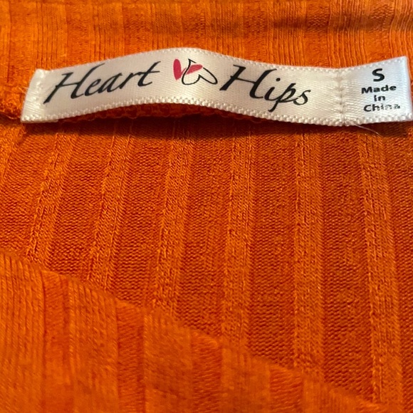 Orange Ribbed Dress - Picture 4 of 5